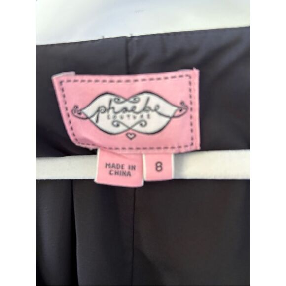 Phoebe Couture Ruffle Front Zip Mini Dress Women’s Black Size 8 - Picture 4 of 6